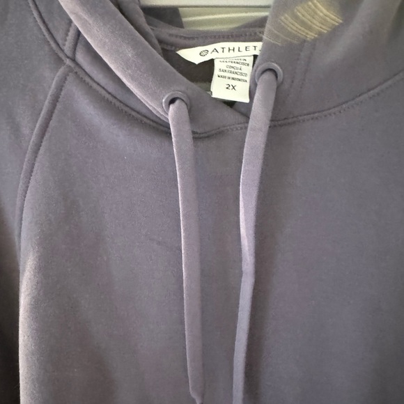 NWT Athleta Hoodie Women’s 2X Plus Nightfall Purple Retroplush Revive Sweatshirt - Picture 7 of 9